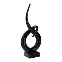 SKULPTUR - Schwarz, Design, Glas (14,5/35/7,5cm) - Leonardo
