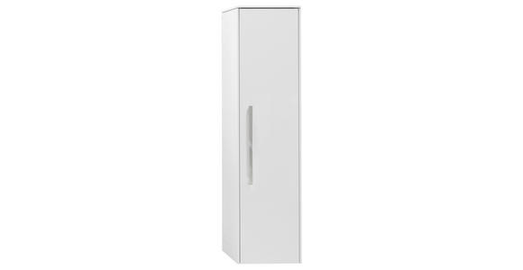 MIDISCHRANK 32,2/129/32,5 cm - Chromfarben/Weiß, MODERN, Glas/Holzwerkstoff (32,2/129/32,5cm) - Novel