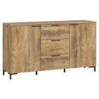 ŠIROKÁ KOMODA, biela, farba gaštana, 150,4/83,5/40 cm - farba gaštana/biela, Konventionell, kompozitné drevo/plast (150,4/83,5/40cm) - Livetastic