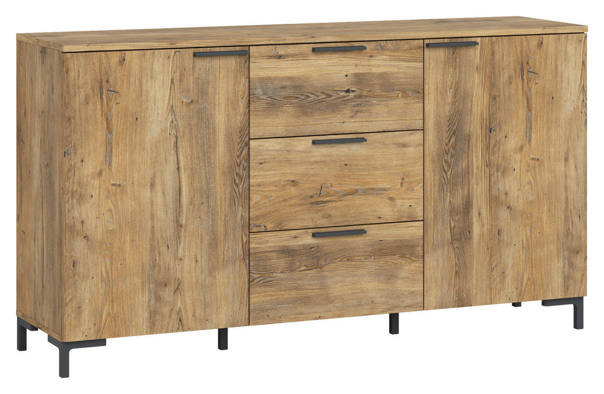 ŠIROKÁ KOMODA, biela, farba gaštana, 150,4/83,5/40 cm - farba gaštana/biela, Konventionell, kompozitné drevo/plast (150,4/83,5/40cm) - Livetastic