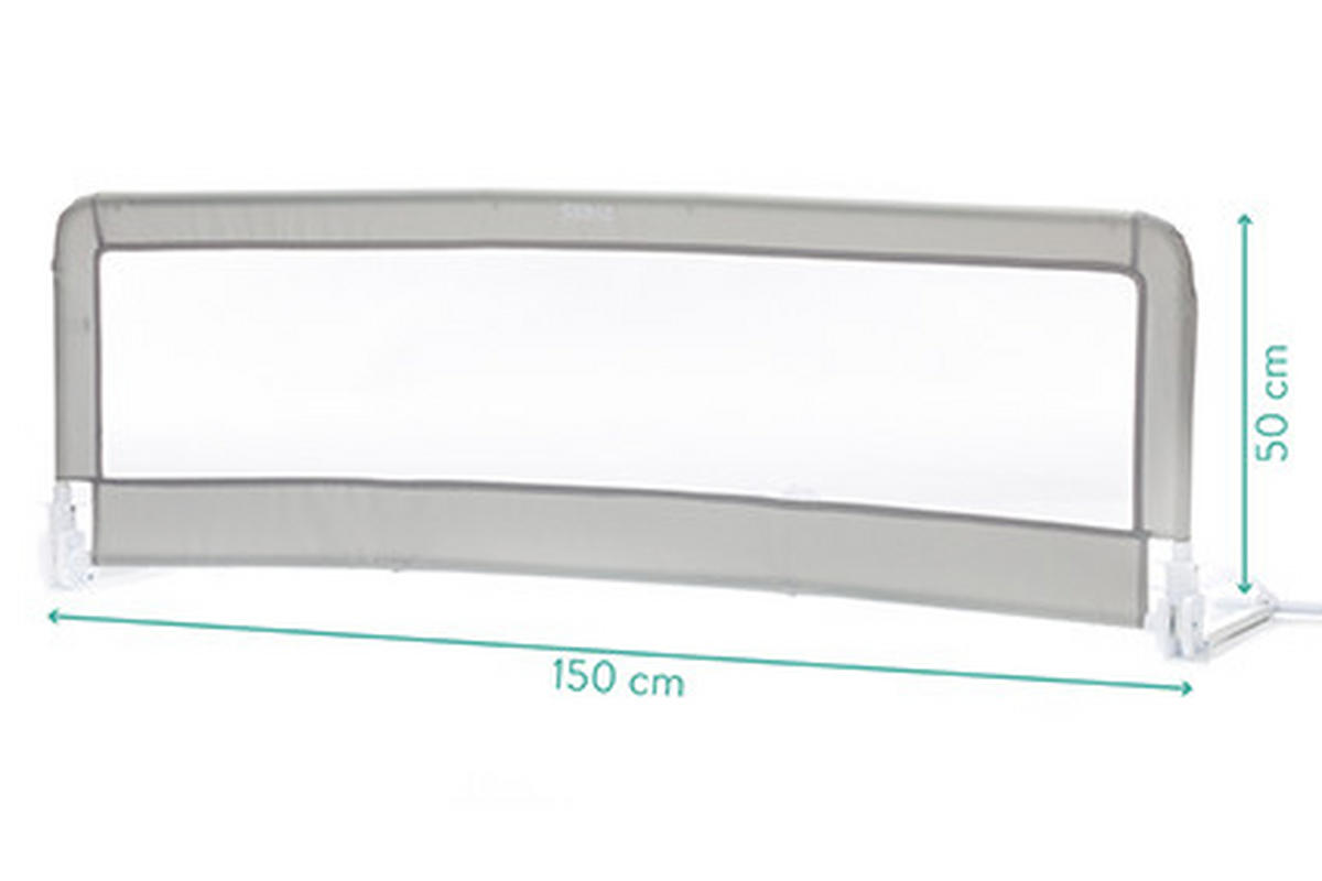 OGRADICA ZA KREVETAC - siva, Osnovno, plastika (50/150cm) - Fillikid