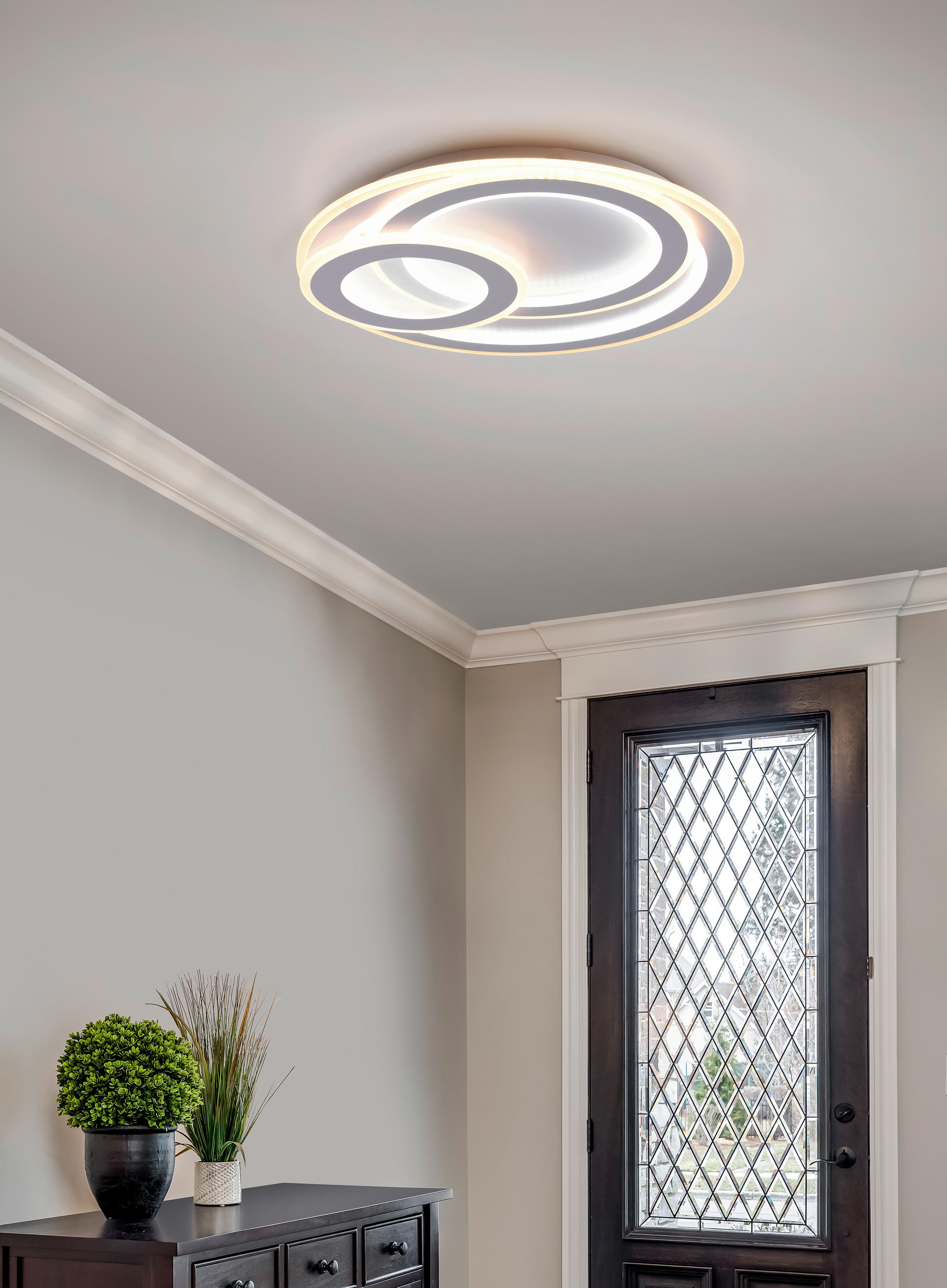 LED-DECKENLEUCHTE Mita 51/7 cm   - Weiß, Design, Metall (51/7cm) - Trio Leuchten
