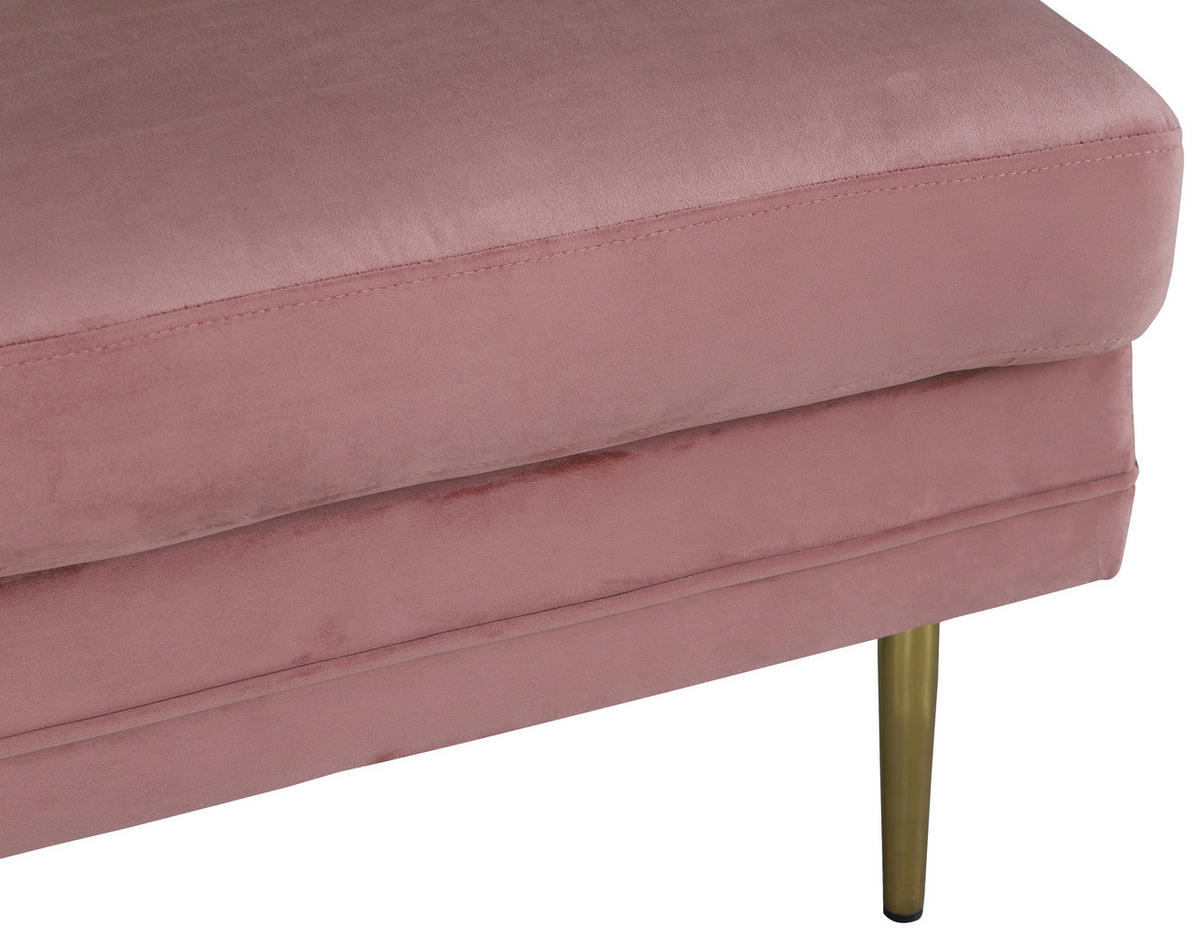 HOCKER Goldfarben, Pink  - Pink/Goldfarben, Design, Kunststoff/Textil (90/49/70cm) - Livetastic
