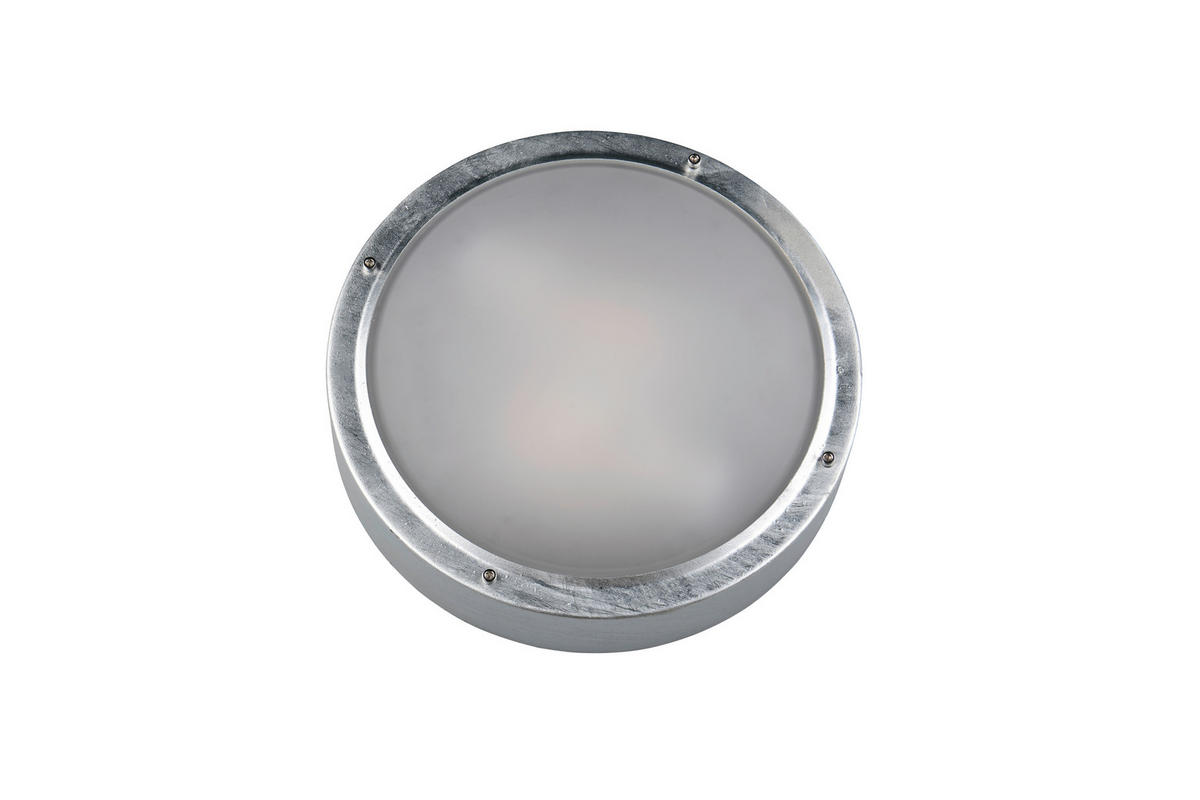 AUßENWANDLEUCHTE Barito 30/11 cm  - Zinkfarben/Weiß, Design, Glas/Metall (30/11cm) - Trio Leuchten