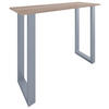 BARTISCH in Metall, Holzwerkstoff 140/102/50 cm   - Silberfarben/Sonoma Eiche, KONVENTIONELL, Holzwerkstoff/Metall (140/102/50cm)