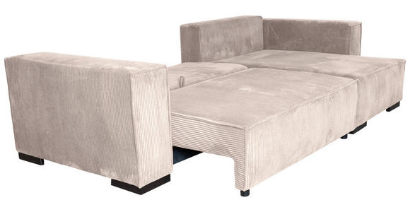ECKSOFA Rosa Cord  - Braun/Rosa, KONVENTIONELL, Holz/Textil (230/190cm) - Carryhome