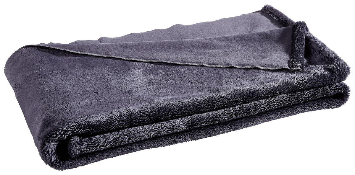 FELLDECKE Reborn Bliss 140/190 cm  - Anthrazit, KONVENTIONELL, Textil (140/190cm) - Zoeppritz