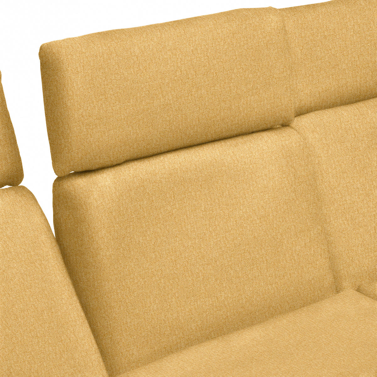 ECKSOFA Chenille, Flachgewebe Gelb  - Gelb/Schwarz, Design, Textil/Metall (239/270cm) - Koinor