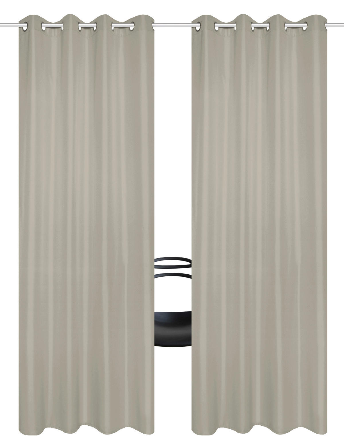 ÖSENSCHAL ATLANTIKA blickdicht 140/235 cm   - Silberfarben, Basics, Textil (140/235cm)