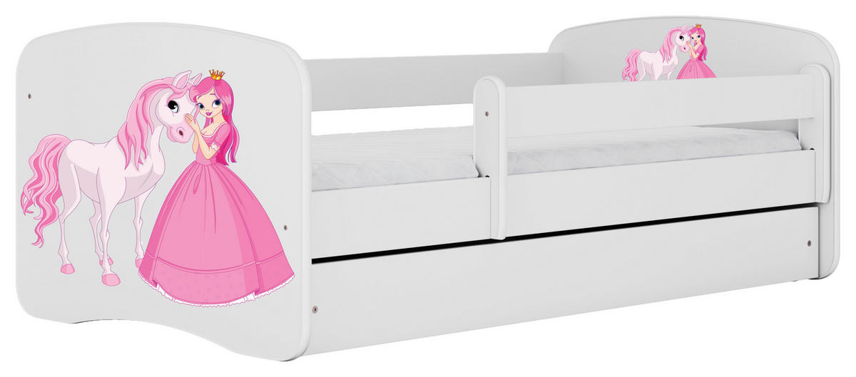 KINDER-/JUNIORBETT - Birkefarben/Weiß, MODERN, Holz/Holzwerkstoff (80/160cm) - MID.YOU