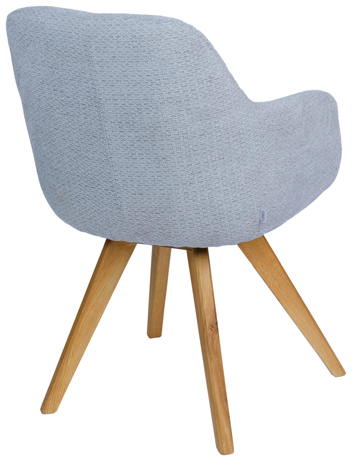 ARMLEHNSTUHL  in Chenille  - Hellgrau, Design, Holz/Textil (57/85,5/65cm) - Voleo
