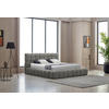 POLSTERBETT Cloudy Lattenrost, gepolstertes Kopfteil, Bettkasten 180/200 cm  in Grau  - Blau/Schwarz, MODERN, Kunststoff/Textil (180/200cm) - Livetastic