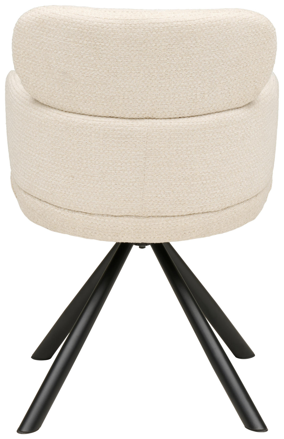 ARMLEHNSTUHL  Sitzfläche 360° drehbar Webstoff  - Beige/Schwarz, MODERN, Textil/Metall (60/84/64cm) - MID.YOU