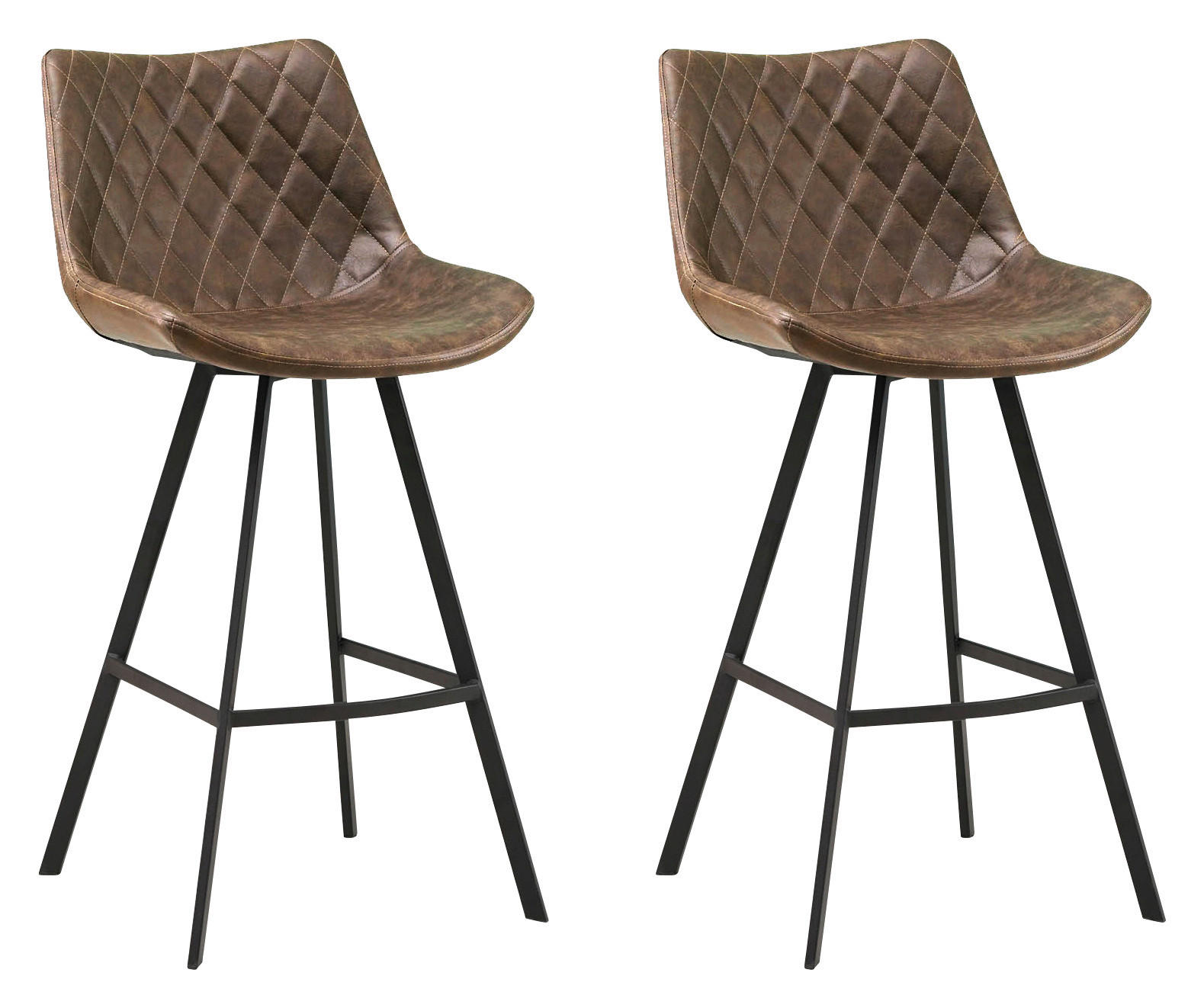 SET BARSKIH STOLOV, rjavosiva  - rjavosiva/črna, Konvencionalno, kovina/tekstil (50/102/55cm) - MID.YOU