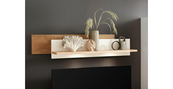 WANDBOARD  157,5/33,6/25 cm  - Eichefarben/Weiß, Design, Holz/Holzwerkstoff (157,5/33,6/25cm) - Dieter Knoll