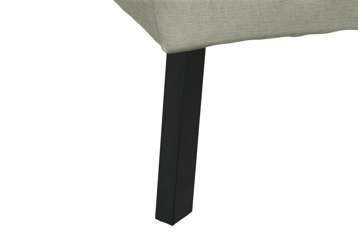 ECKSOFA in Chenille Creme  280/205 cm  - Creme/Schwarz, Design, Textil/Metall (280/205cm) - Xora