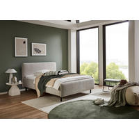 POLSTERBETT 140/200 cm  in Beige  - Beige/Schwarz, Design, Textil/Metall (140/200cm) - Xora