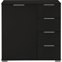KOMODA, barve grafita  - barve kroma/barve aluminija, Design, kovina/umetna masa (81/83/41cm) - Carryhome