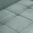 ECKSOFA  in Cord Mintgrün Rücken echt, Sitzvorzug  165/295 cm  - Schwarz/Mintgrün, KONVENTIONELL, Textil/Metall (165/295cm) - Carryhome
