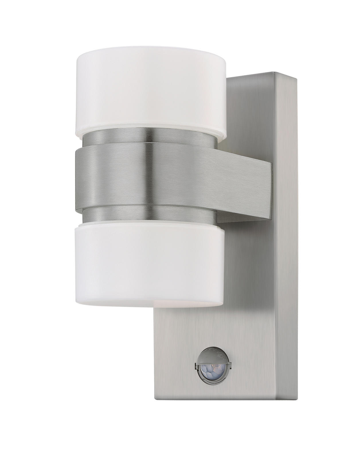 VÄGGLAMPA FÖR UTOMHUS - vit/stålfärgad, Basics, metall/plast (10/23/15,5cm) - Eglo