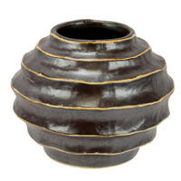 VASE  - Braun, Basics, Keramik (16/13cm)