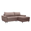 ECKSOFA GORDES Braun  - Schwarz/Braun, Design, Holz/Textil (248/174cm) - MID.YOU