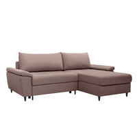 ECKSOFA GORDES Braun  - Schwarz/Braun, Design, Holz/Textil (248/174cm) - MID.YOU