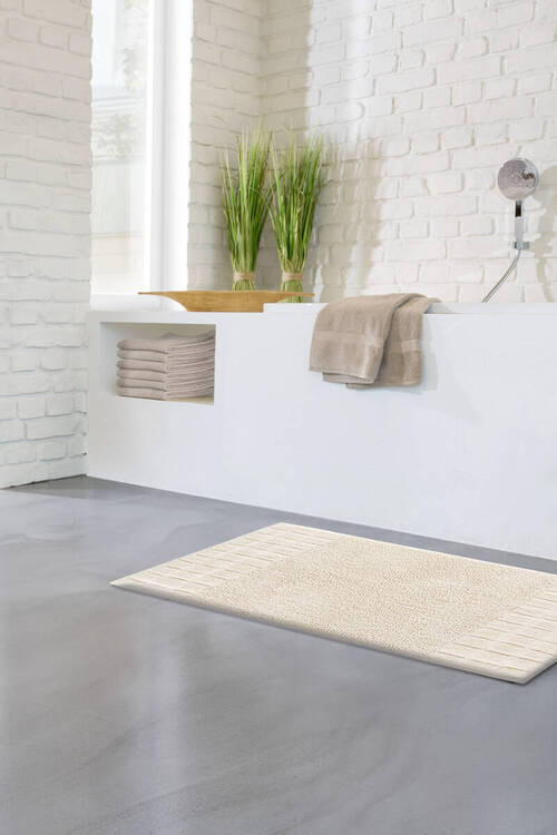 BADEMATTE  70/120 cm  Naturfarben   - Naturfarben, KONVENTIONELL, Kunststoff/Textil (70/120cm) - Grund