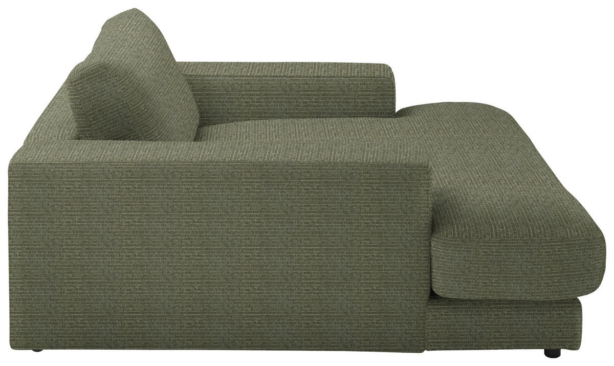 XXL-SESSEL in Chenille Grün  - Schwarz/Grün, Design, Kunststoff/Textil (150/86/170cm) - Lomoco