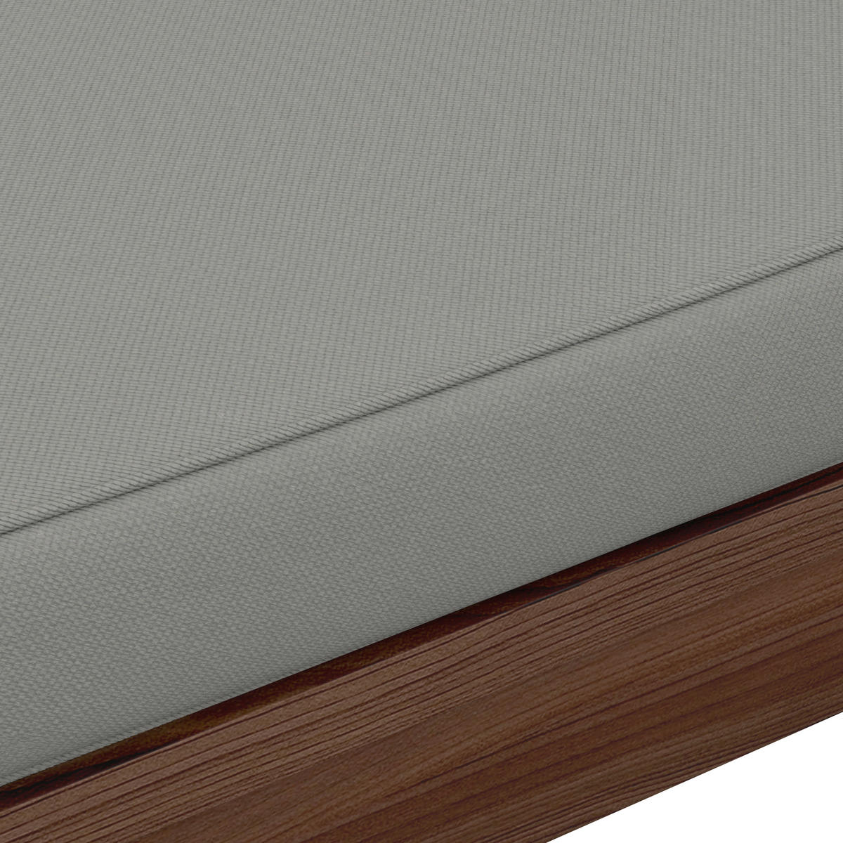 GARTENBANK 160/35/39 cm  in Grau, Teakfarben  - Grau/Teakfarben, MODERN, Holz/Textil (160/35/39cm) - Ambia Garden