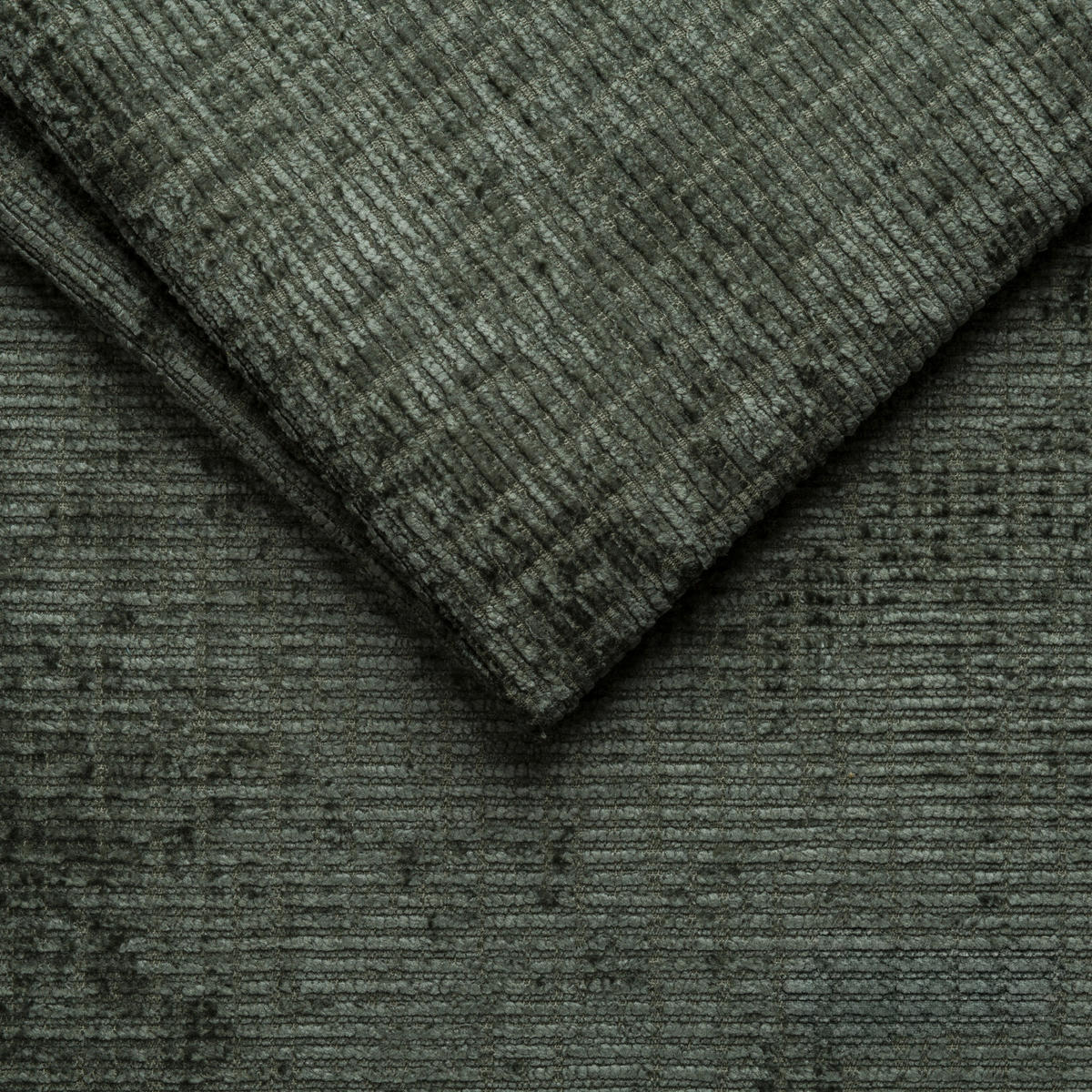 SCHLAFSOFA in Chenille Dunkelgrün  - Dunkelgrün/Schwarz, Konventionell, Holz/Textil (212/97/105cm) - MID.YOU
