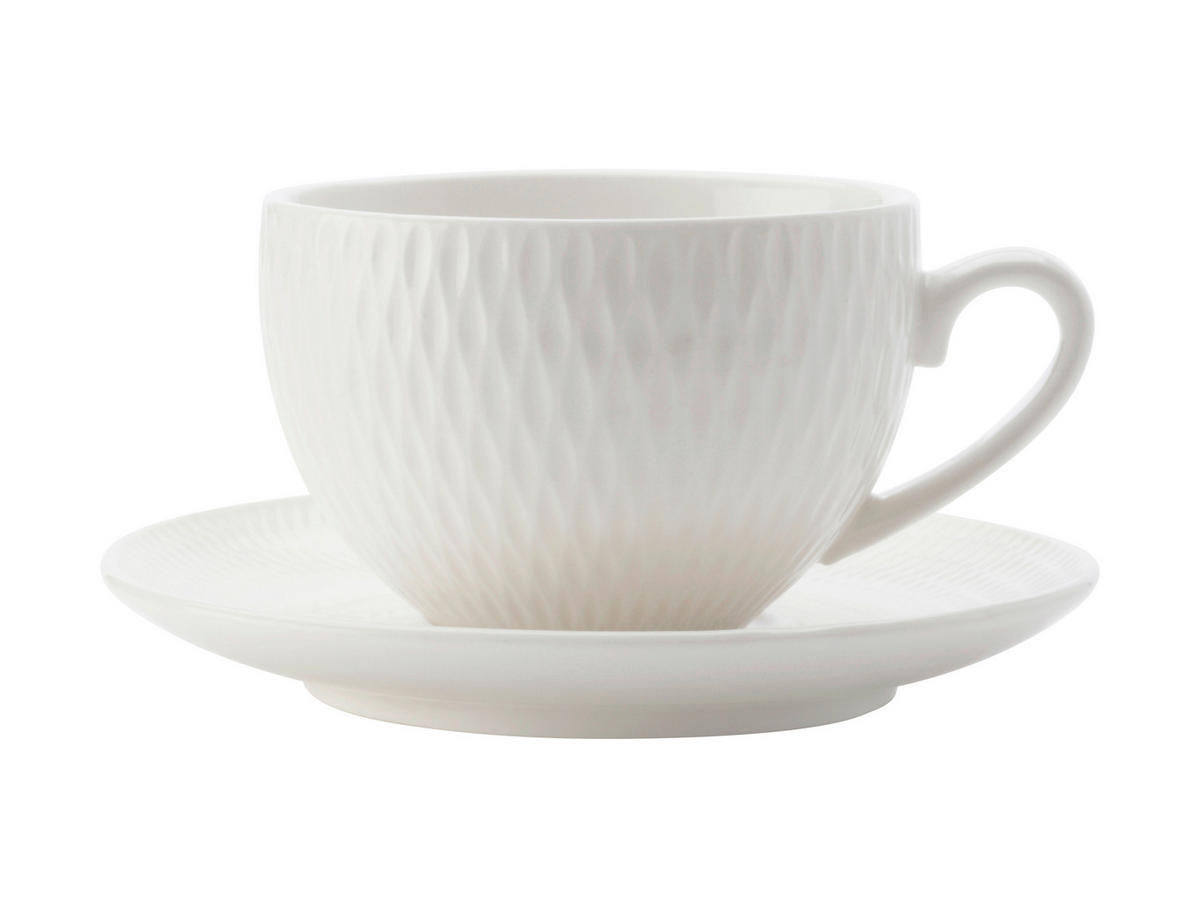 ŠÁLEK A PODŠÁLEK NA ESPRESSO porcelán - bílá, Basics, keramika (90ml) - Maxwell & Williams