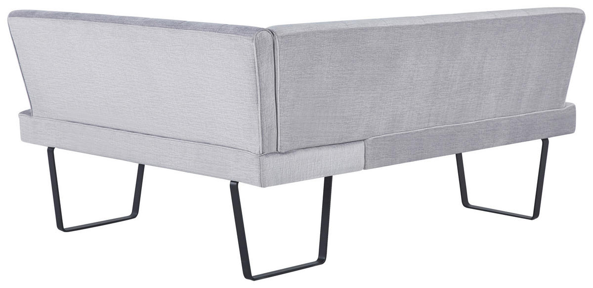 ECKBANK 190/150 cm  in Hellbraun  - Hellbraun/Schwarz, KONVENTIONELL, Textil/Metall (190/150cm) - MID.YOU
