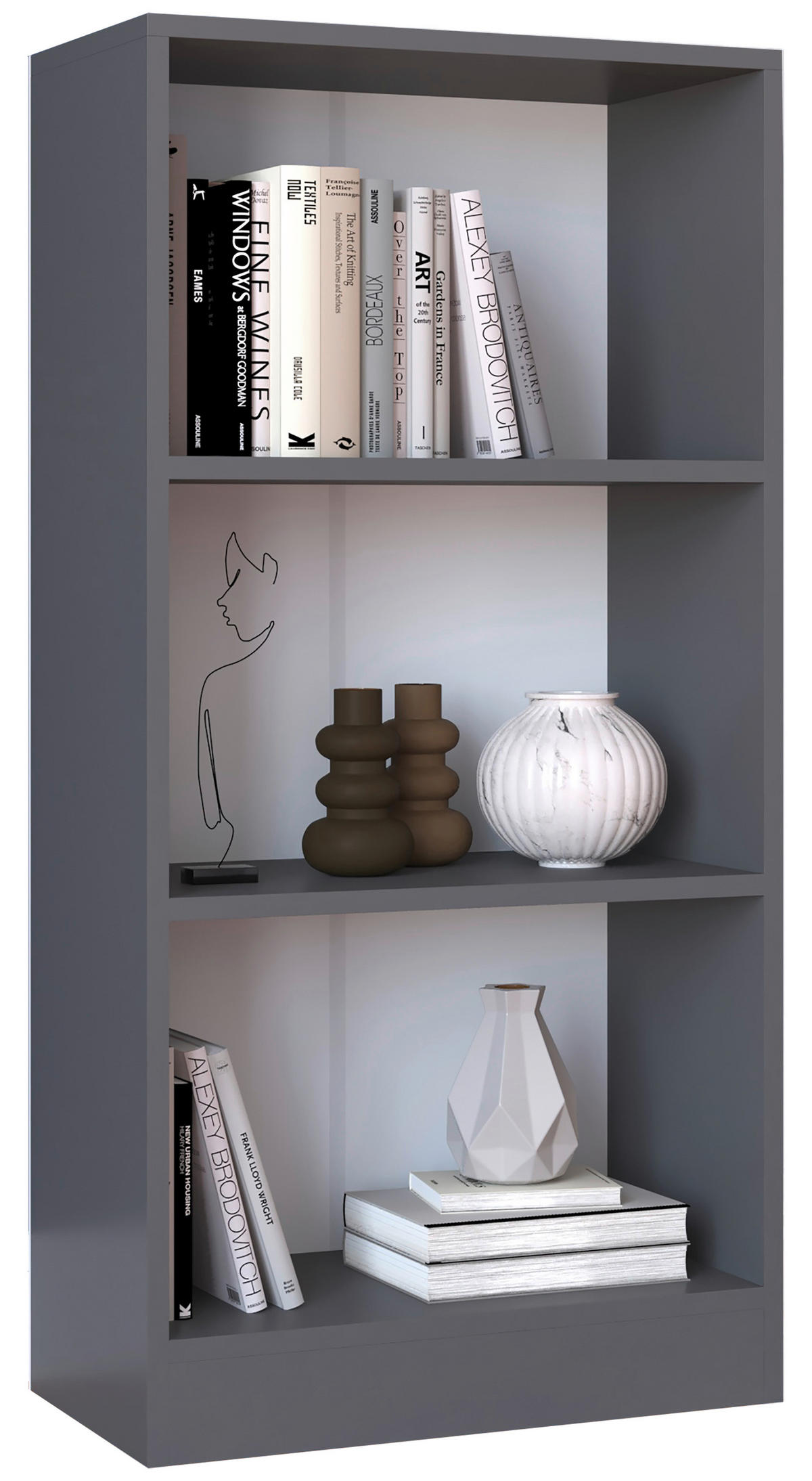 REGAL  56/114/30 cm Anthrazit  - Anthrazit, MODERN, Holzwerkstoff (56/114/30cm) - MID.YOU