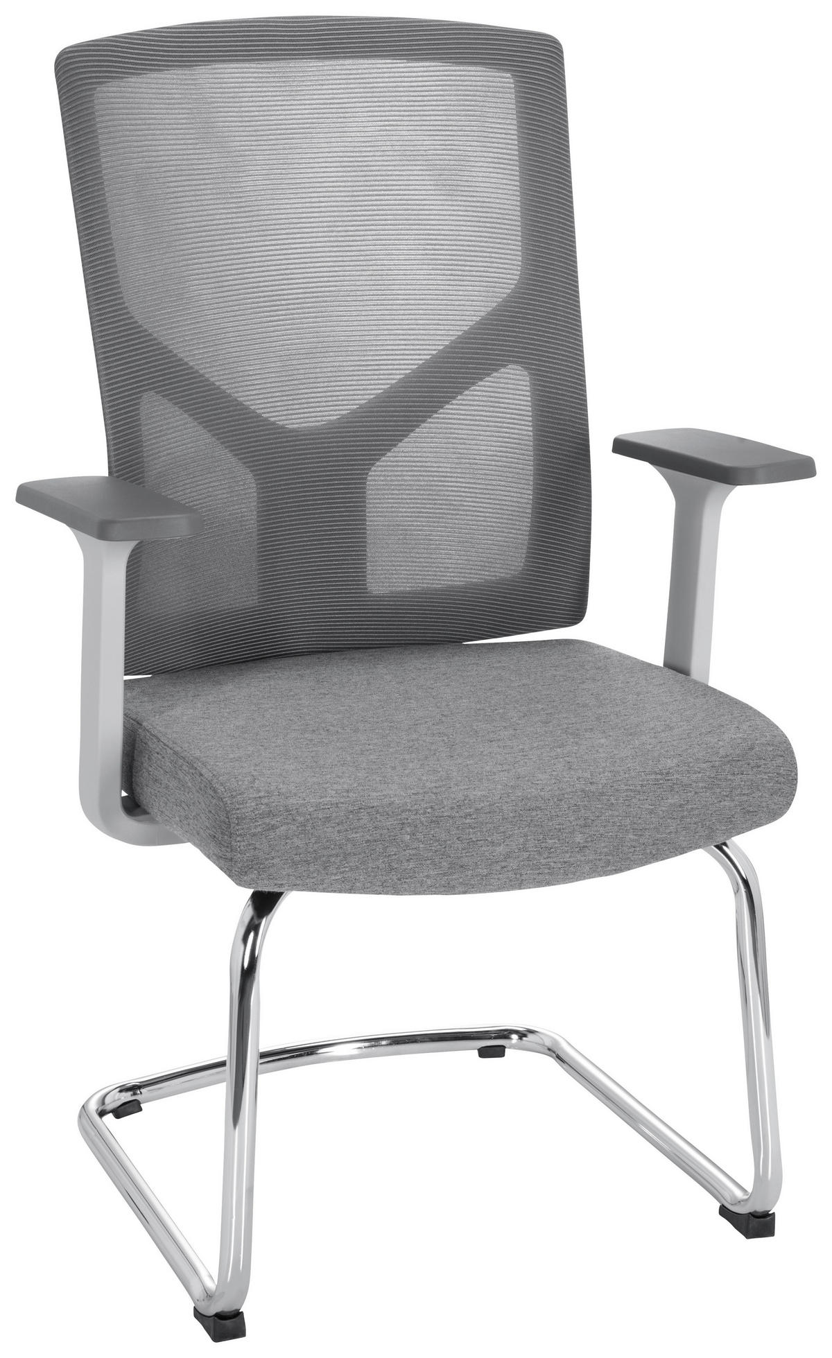 KONFERENČNI STOL umetna masa, tekstil siva  - siva, Moderno, kovina/umetna masa (62/106/66cm) - MID.YOU