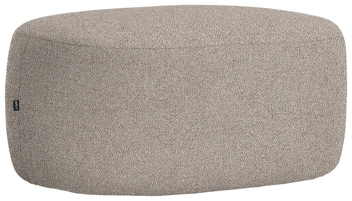 HOCKER in Textil Graubraun  - Graubraun/Schwarz, MODERN, Kunststoff/Textil (88/43/66cm) - Hom`in