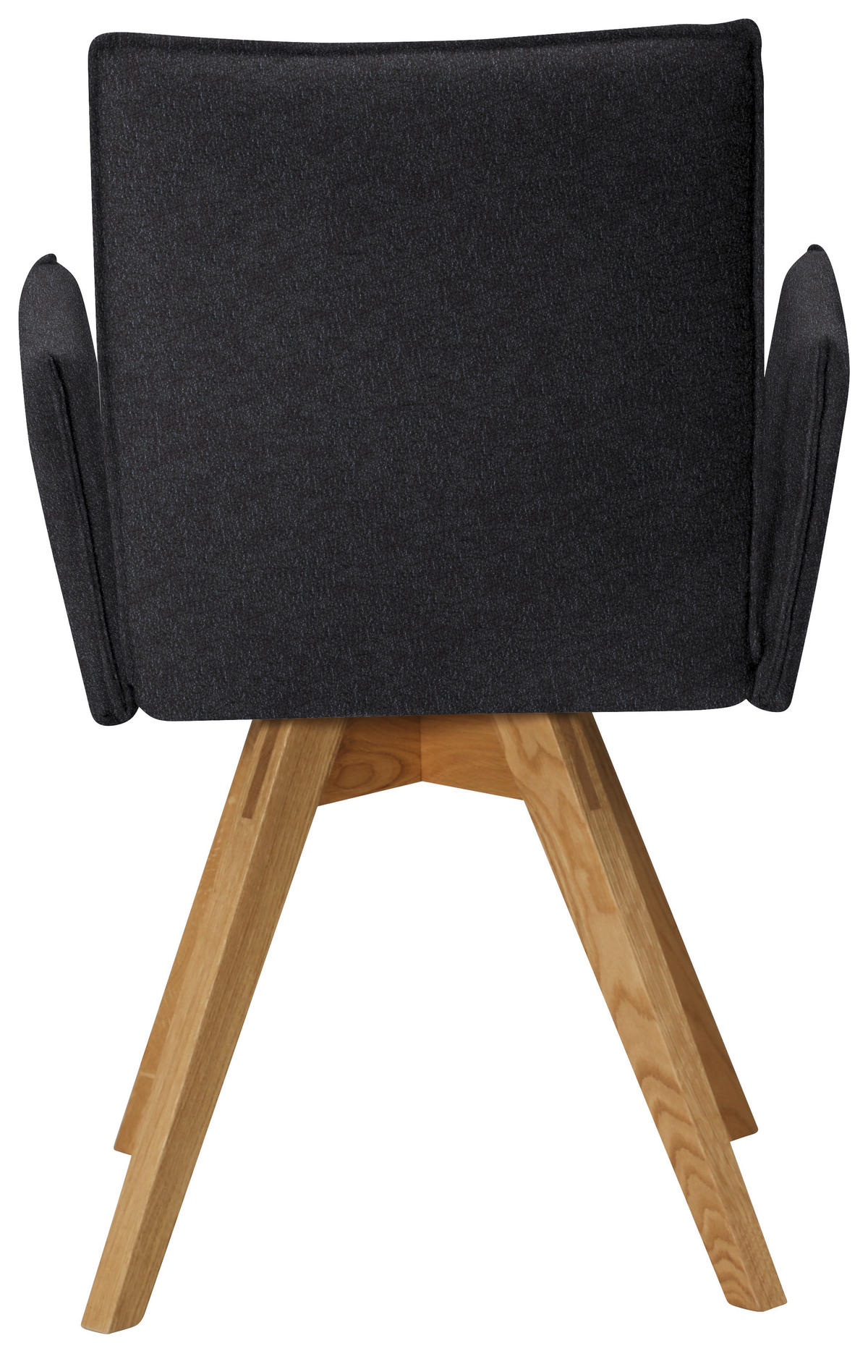 ARMLEHNSTUHL  in Lederlook  - Eichefarben/Schwarz, Konventionell, Holz/Textil (60/91/61cm) - Moderano