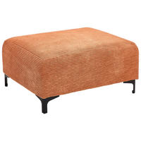 HOCKER in Textil Rostfarben  - Rostfarben/Schwarz, KONVENTIONELL, Textil/Metall (99/46/77cm) - Carryhome