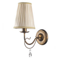 WANDLEUCHTE DELIA 15/30/36 cm  - Cognac, KONVENTIONELL, Glas/Textil (15/30/36cm)