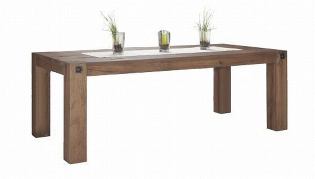 ESSTISCH Eiche massiv rechteckig Eichefarben  - Eichefarben, Design, Holz (220/100/76cm) - Landscape