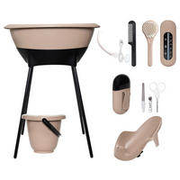 BABYBADESET LUMA 8-teilig  - Taupe/Schwarz, Basics, Kunststoff (79,5/40/46cm) - Bebe Jou