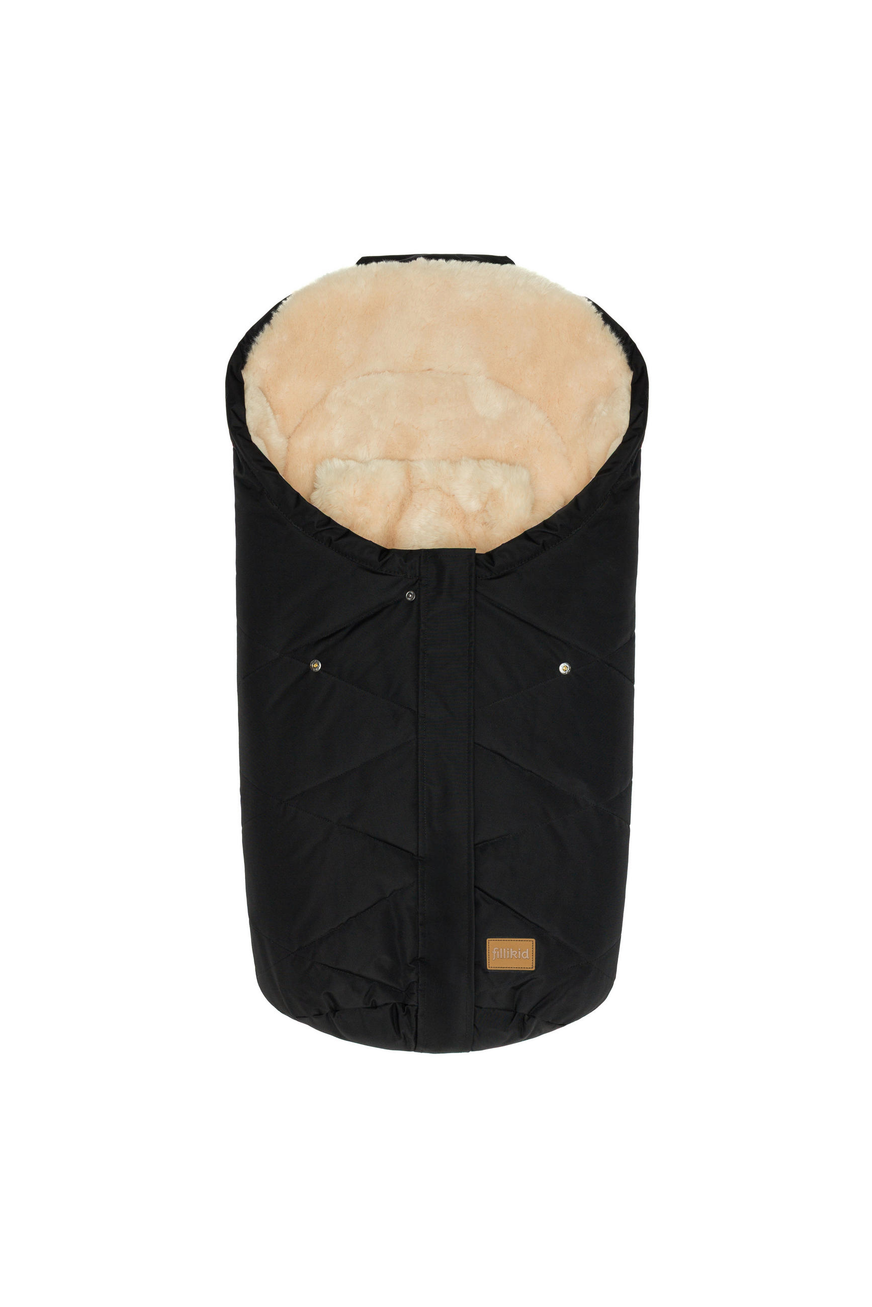 BABYSCHALEN-FUSSSACK Vegan  - Schwarz, Trend, Kunststoff/Textil (45/80cm) - Jimmylee