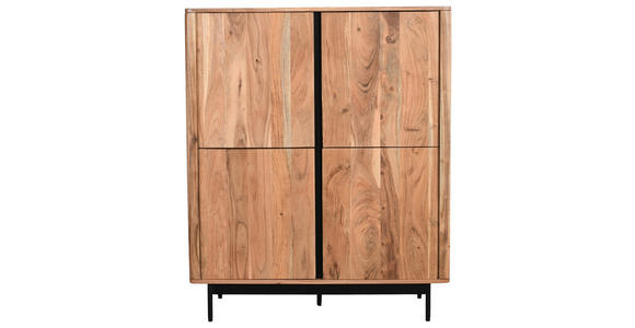KOMMODE in 100/120/40 cm - Schwarz/Akaziefarben, Natur, Holz/Holzwerkstoff (100/120/40cm) - Carryhome