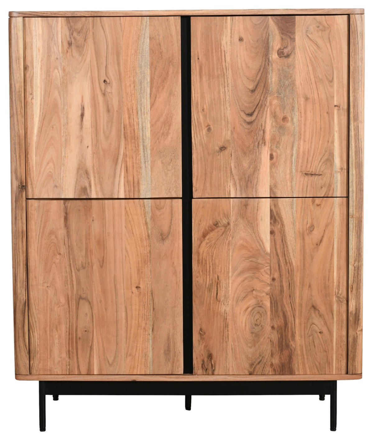 KOMMODE  in 100/120/40 cm  - Schwarz/Akaziefarben, Natur, Holz/Holzwerkstoff (100/120/40cm) - Carryhome