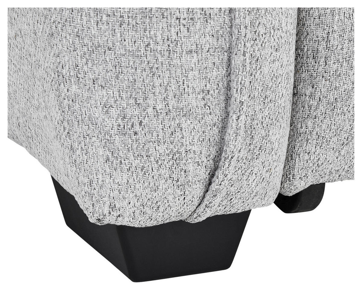 ECKSOFA in Flachgewebe Grau  - Schwarz/Grau, Modern, Kunststoff/Textil (182/237cm) - Carryhome