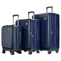 SET PUTNIH KOFERA  tamnoplava   - tamnoplava, Dizajnerski, plastika (51.5/78/31cm) - Schneiders