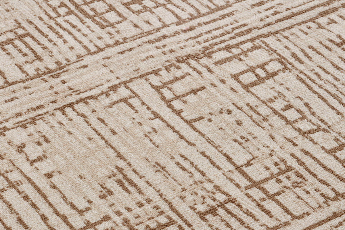 FLACHWEBETEPPICH 160/235 cm Terrain Braun, Creme  - Creme/Braun, Design, Kunststoff/Textil (160/235cm)