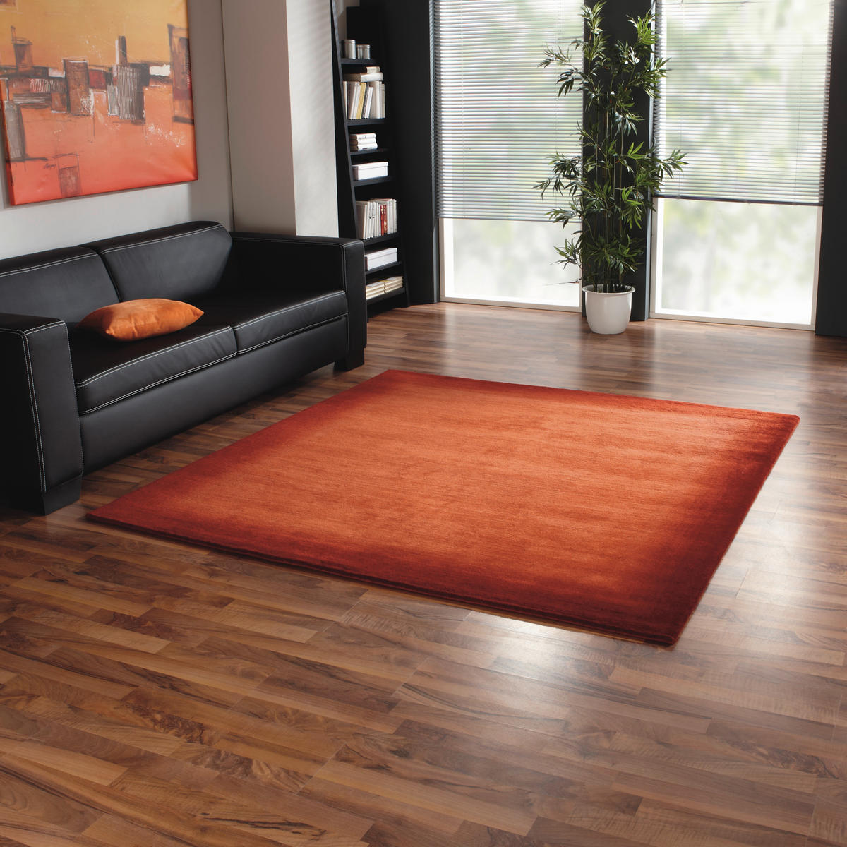 WOLLTEPPICH Wohnzimmer 200/250 cm Vinciano Tami Orange, Rot rechteckig  - Rot/Orange, Basics, Textil (200/250cm) - Cazaris