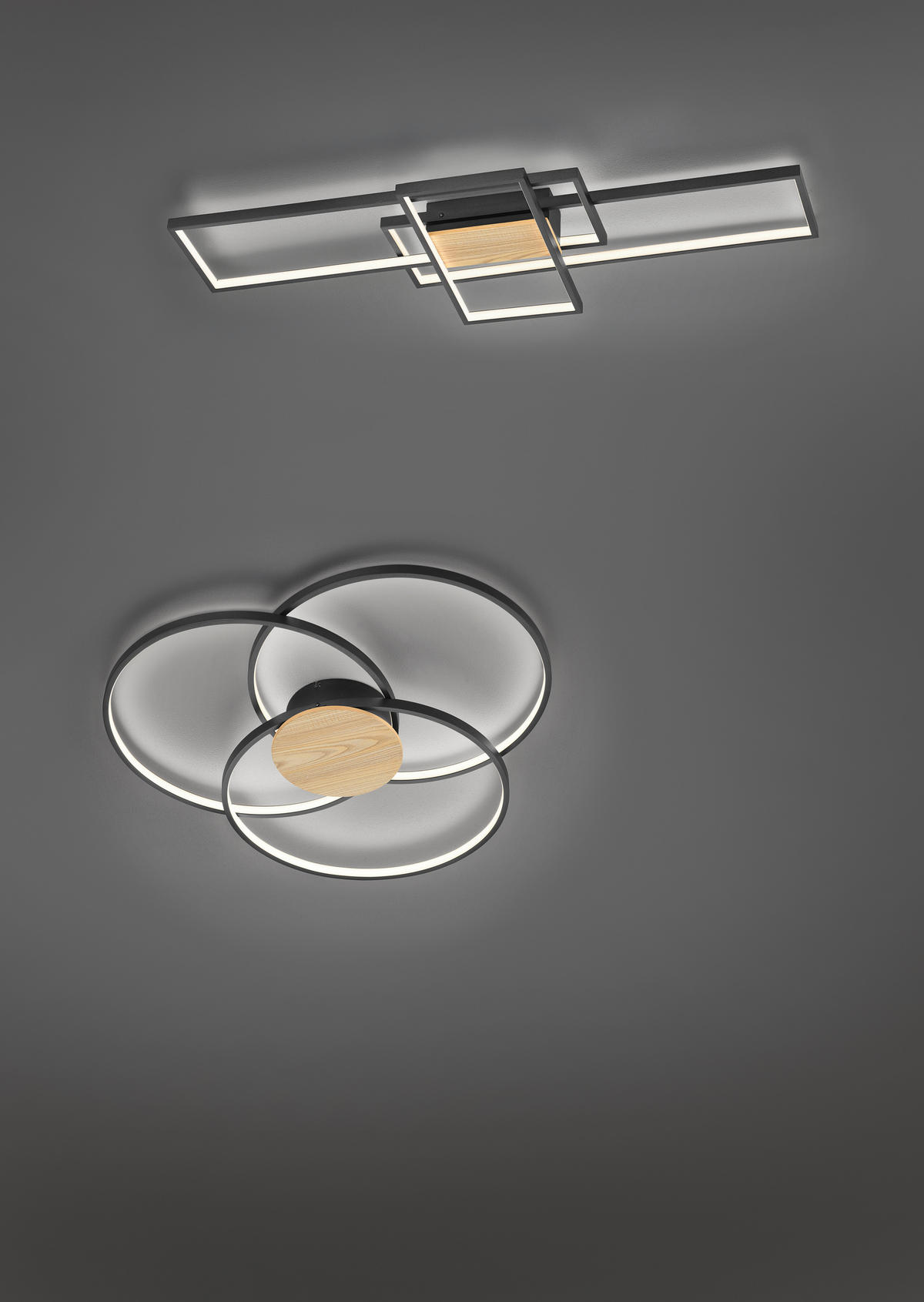 LED-DECKENLEUCHTE Tucson 104,0/9,5/42,0 cm   - Schwarz, Trend, Metall (104,0/9,5/42,0cm) - Trio Leuchten