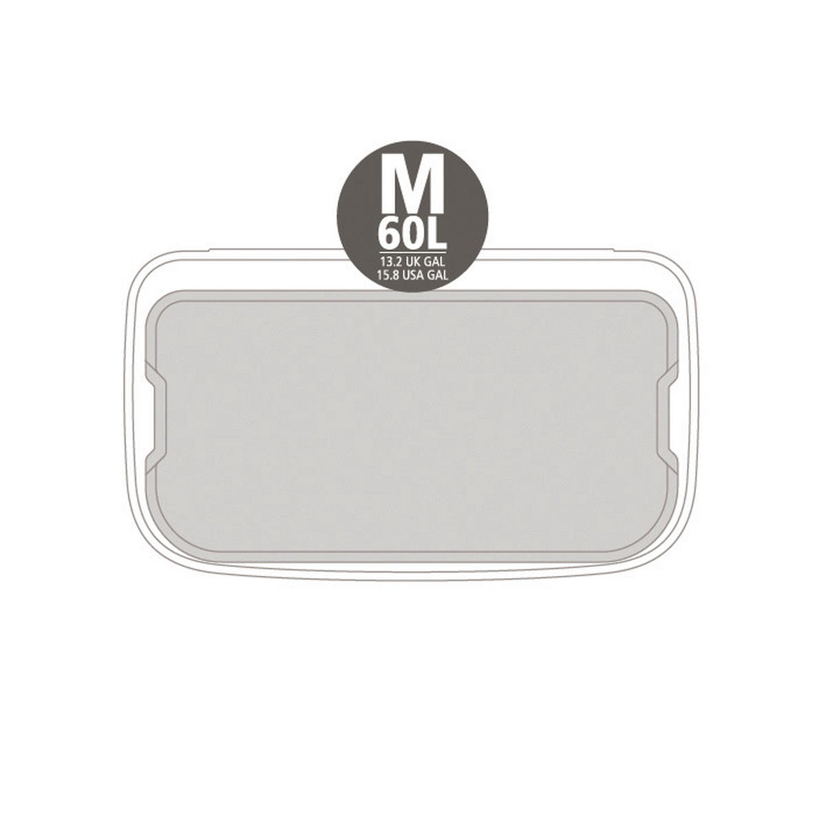 KANTA ZA SMEĆE  60 l   - Osnovno, metal/plastika (54.1/65.2/36.3cm) - Brabantia